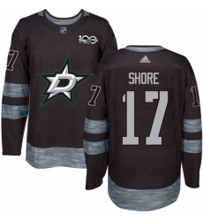 Mens Adidas Dallas Stars 17 Devin Shore Premier Black 1917 2017 100th Anniversary NHL Jersey 