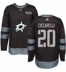 Mens Adidas Dallas Stars 20 Dino Ciccarelli Premier Black 1917 2017 100th Anniversary NHL Jersey 