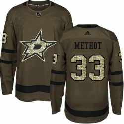 Mens Adidas Dallas Stars 33 Marc Methot Premier Green Salute to Service NHL Jersey 