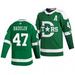 Stars 47 Alexander Radulov Green 2020 Winter Classic Adidas Jersey