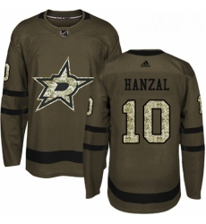 Youth Adidas Dallas Stars 10 Martin Hanzal Premier Green Salute to Service NHL Jersey 