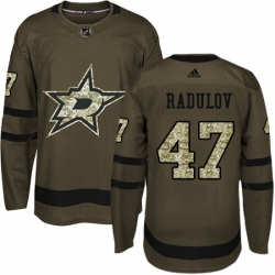 Youth Adidas Dallas Stars 47 Alexander Radulov Premier Green Salute to Service NHL Jersey 