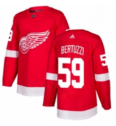 Mens Adidas Detroit Red Wings 59 Tyler Bertuzzi Premier Red Home NHL Jersey 