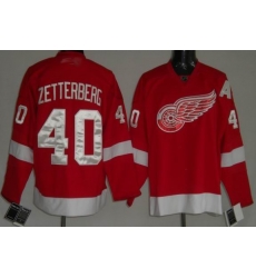 RBK Detoit Red Wings #40 Henrik Zetterberg Red