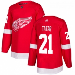 Youth Adidas Detroit Red Wings 21 Tomas Tatar Authentic Red Home NHL Jersey 