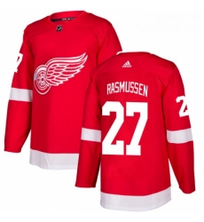 Youth Adidas Detroit Red Wings 27 Michael Rasmussen Authentic Red Home NHL Jersey 