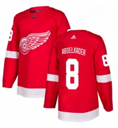 Youth Adidas Detroit Red Wings 8 Justin Abdelkader Authentic Red Home NHL Jersey 