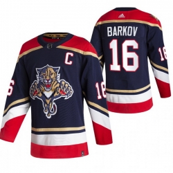 Men Florida Panthers 16 Aleksander Barkov Black Adidas 2020 21 Reverse Retro Alternate NHL Jersey