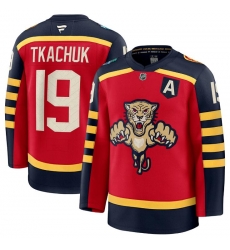 Men Florida Panthers 19 Matthew Tkachuk Red 2026 Winter Classic Stitched Hockey Jersey