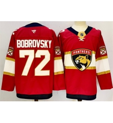 Men Florida Panthers 72 Sergei Bobrovsky Red 2024 25 Home Stitched Hockey Jersey