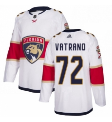 Mens Adidas Florida Panthers 72 Frank Vatrano Authentic White Away NHL Jersey 