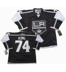 Los Angeles Kings 74# Dwight King black jerseys