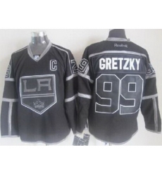 Los Angeles Kings 99 Wayne Gretzky Black ICE Fashion NHL Jerseys