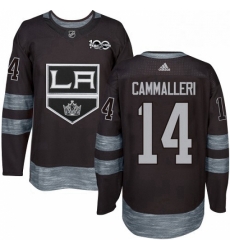 Mens Adidas Los Angeles Kings 14 Mike Cammalleri Premier Black 1917 2017 100th Anniversary NHL Jersey 