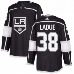 Mens Adidas Los Angeles Kings 38 Paul LaDue Authentic Black Home NHL Jersey 