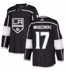 Youth Adidas Los Angeles Kings 17 Jonny Brodzinski Authentic Black Home NHL Jersey 