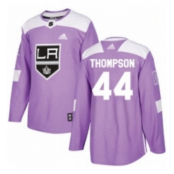 Youth Adidas Los Angeles Kings 44 Nate Thompson Authentic Purple Fights Cancer Practice NHL Jersey 