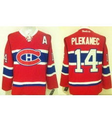 Canadiens #14 Tomas Plekanec Stitched Red New CH NHL Jersey