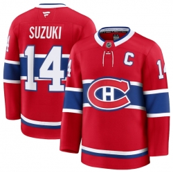 Men Montreal Canadiens Active Player Custom Red 2024 25 Home Stitched Hockey Jersey