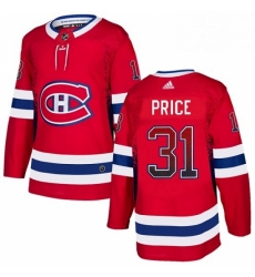 Mens Adidas Montreal Canadiens 31 Carey Price Authentic Red Drift Fashion NHL Jersey 