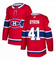 Youth Adidas Montreal Canadiens 41 Paul Byron Premier Red Home NHL Jersey 