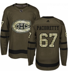 Youth Adidas Montreal Canadiens 67 Max Pacioretty Premier Green Salute to Service NHL Jersey 