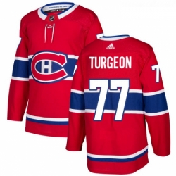 Youth Adidas Montreal Canadiens 77 Pierre Turgeon Premier Red Home NHL Jersey 