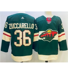 Men Minnesota Wild 36 Mats Zuccarello Green Stitched Jersey