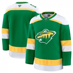 Men Minnesota Wild Blank Green 2024 25 Alternate Stitched Hockey Jersey