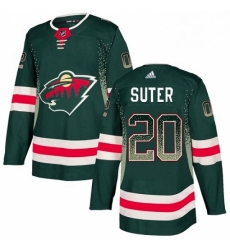 Mens Adidas Minnesota Wild 20 Ryan Suter Authentic Green Drift Fashion NHL Jersey 