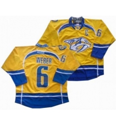 Nashville Predators #6 Shea weber C PATCH Yellow Jersey