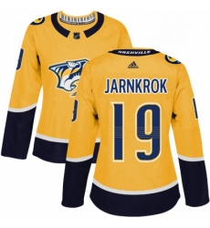 Womens Adidas Nashville Predators 19 Calle Jarnkrok Authentic Gold Home NHL Jersey 