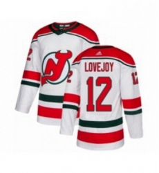 Mens Adidas New Jersey Devils 12 Ben Lovejoy Authentic White Alternate NHL Jersey 