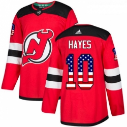 Youth Adidas New Jersey Devils 10 Jimmy Hayes Authentic Red USA Flag Fashion NHL Jersey 