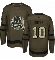 Mens Adidas New York Islanders 10 Alan Quine Premier Green Salute to Service NHL Jersey 