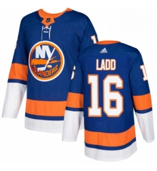 Mens Adidas New York Islanders 16 Andrew Ladd Authentic Royal Blue Home NHL Jersey 