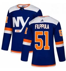 Mens Adidas New York Islanders 51 Valtteri Filppula Premier Blue Alternate NHL Jersey 