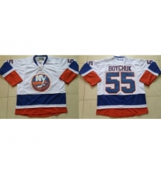 New York Islanders #55 Johnny Boychuk White Stitched NHL Jersey