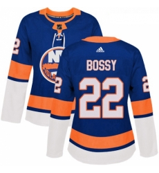 Womens Adidas New York Islanders 22 Mike Bossy Premier Royal Blue Home NHL Jersey 