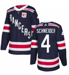 Braden Schneider New York Rangers Men's Adidas Authentic Navy Blue 2018 Winter Classic Home Jersey