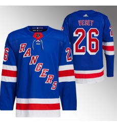 Men New York Rangers 26 Jimmy Vesey Blue Stitched Jersey