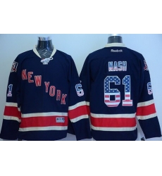 Rangers  #61 Rick Nash Navy Blue USA Flag Fashion Stitched NHL Jersey