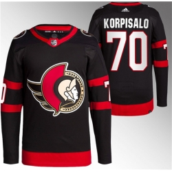 Men Ottawa Senators 70 Joonas Korpisalo Black Stitched Jersey