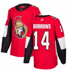 Mens Adidas Ottawa Senators 14 Alexandre Burrows Authentic Red Home NHL Jersey 