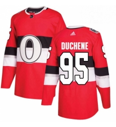 Mens Adidas Ottawa Senators 95 Matt Duchene Authentic Red 2017 100 Classic NHL Jersey 