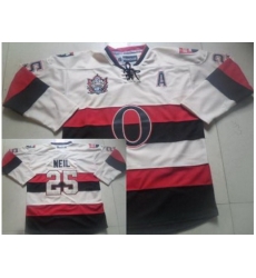 Ottawa Senators 25 Chris Neil Cream Heritage Classic NHL Jerseys