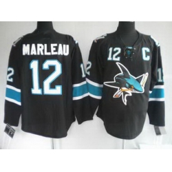 San Jose Sharks 12 MARLEAU black Jerseys