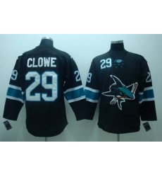 San Jose Sharks 29 Ryane clowe black jerseys