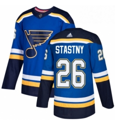 Mens Adidas St Louis Blues 26 Paul Stastny Premier Royal Blue Home NHL Jersey 