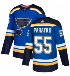 Mens Adidas St Louis Blues 55 Colton Parayko Premier Royal Blue Home NHL Jersey 